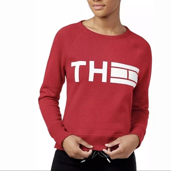 Tommy Hilfiger | Sport Womens Red Logo Sweater - Picture 2 of 12
